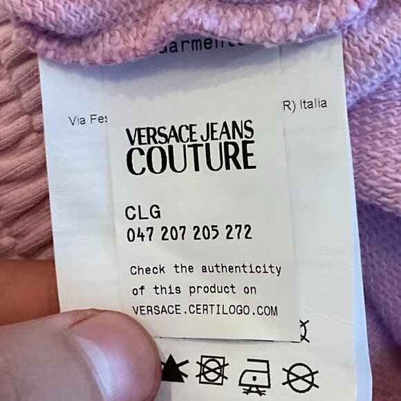 Versace Jeans Couture Pink Tie-Dye Hoodie sweater - Picture 3 of 5